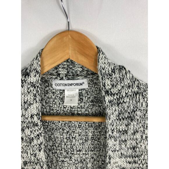 Cotton Emporium Open Knit Cardigan Sweater Size Medium - Picture 3 of 4